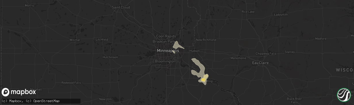 Hail map in Saint Paul, MN on June 11, 2016