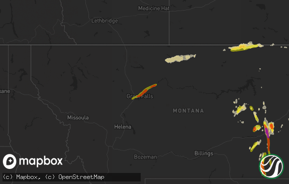 Hail map preview on 06-11-2016