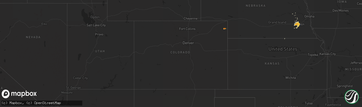 Hail map in Colorado on June 11, 2017