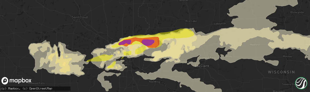 Hail map in New Richmond, WI on June 11, 2017