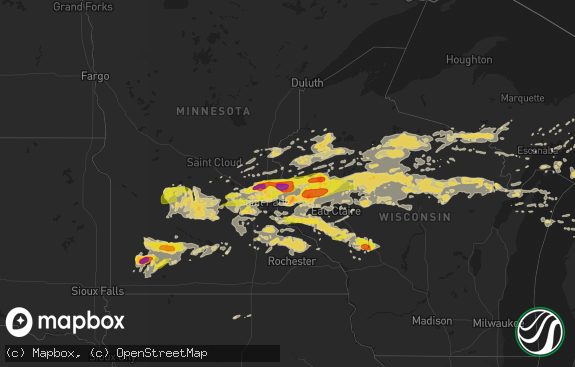 Hail map preview on 06-11-2017