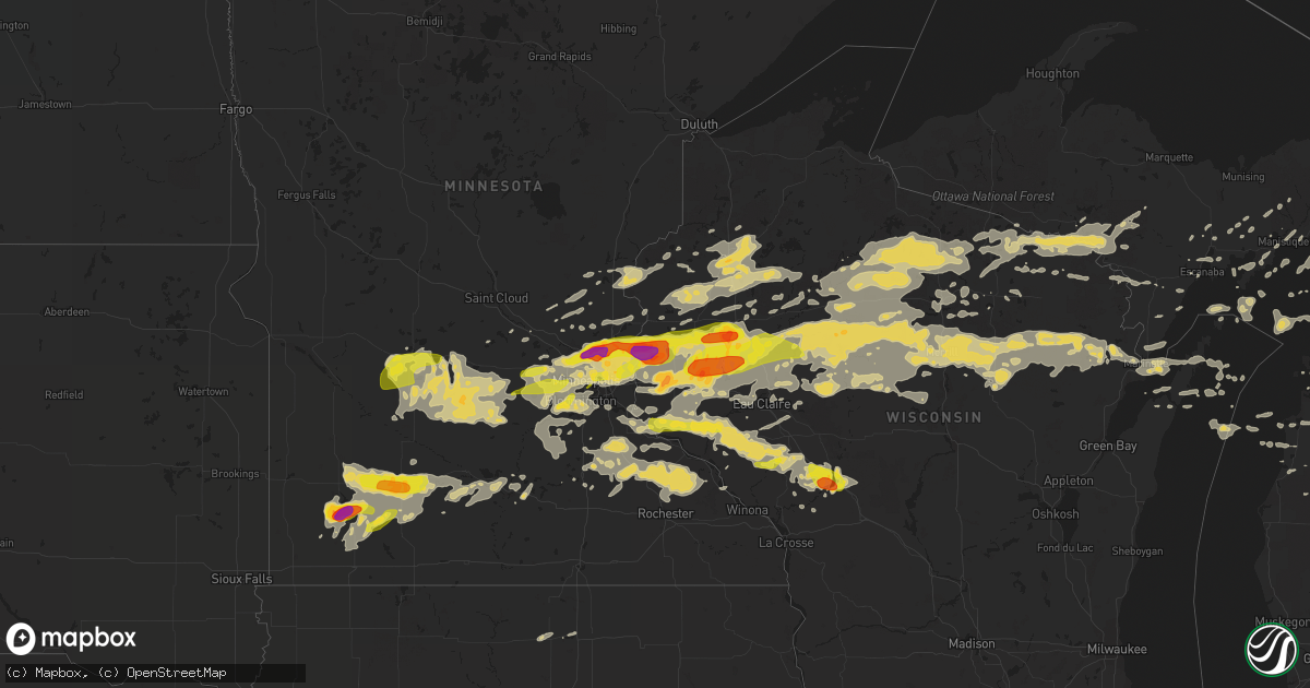 Hail map on June 11, 2017