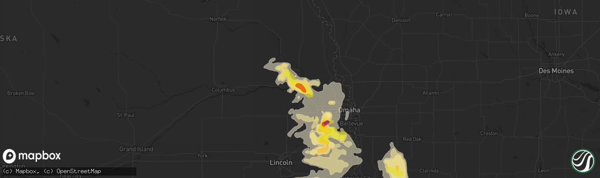 Hail map in Fremont, NE on June 11, 2018