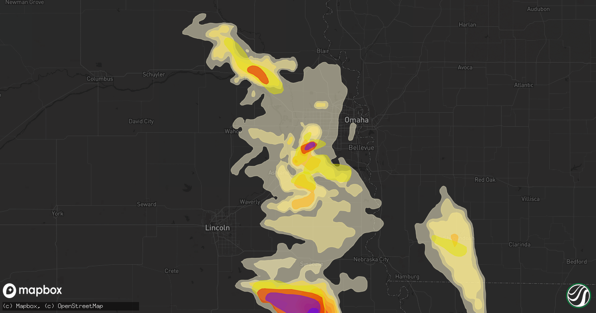 Hail map in Gretna, NE on June 11, 2018