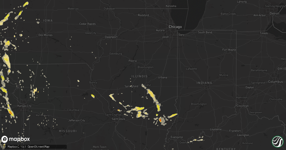 Hail map in Illinois on June 11, 2018