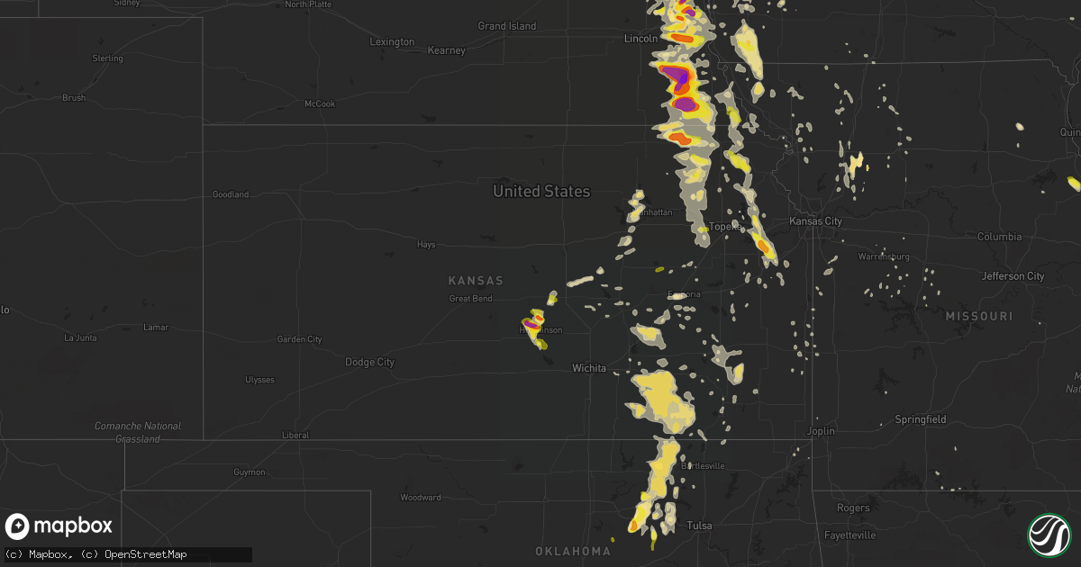 Hail map in Kansas on June 11, 2018