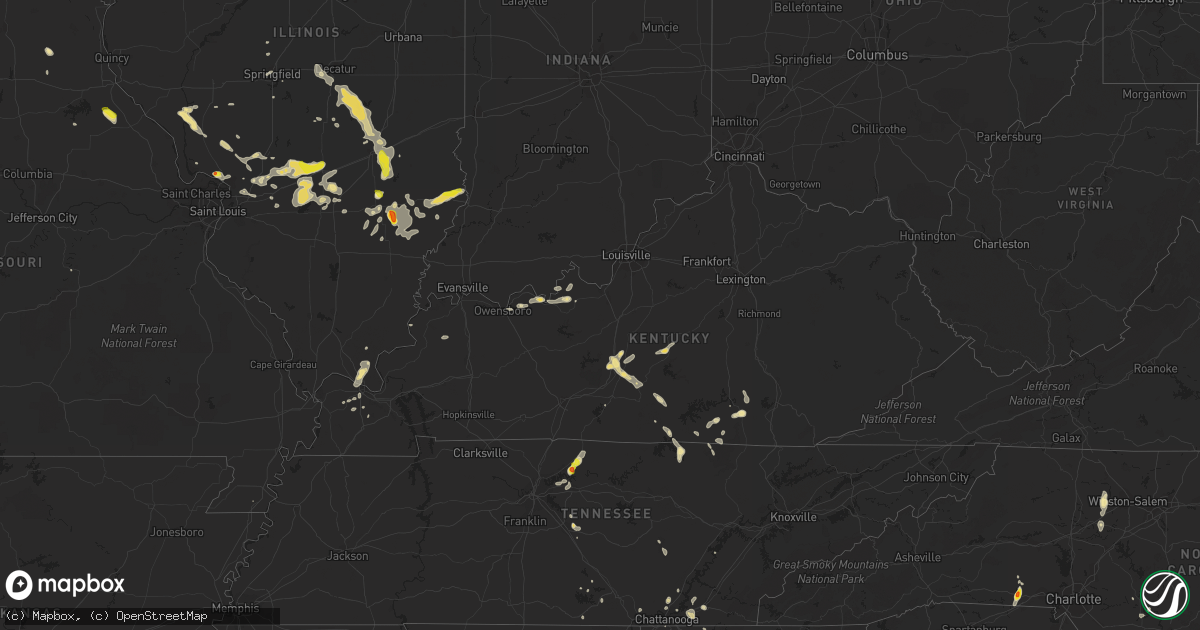 Hail map in Kentucky on June 11, 2018