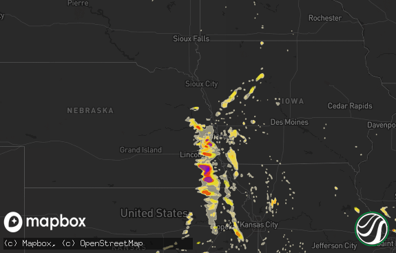 Hail map preview on 06-11-2018