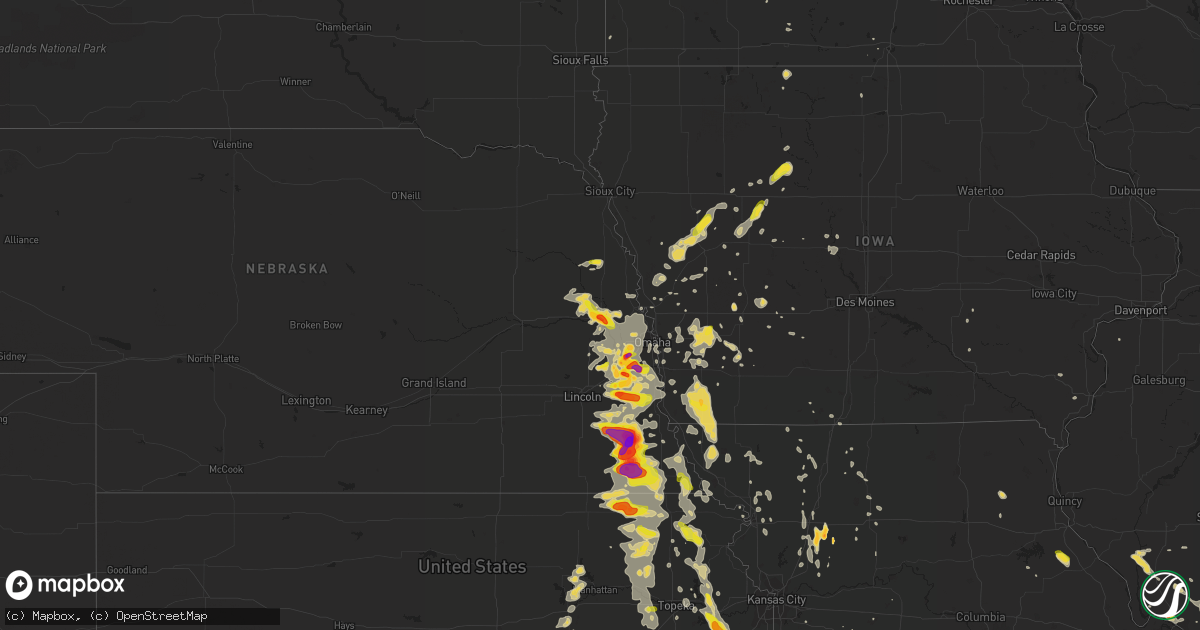 Hail map on June 11, 2018