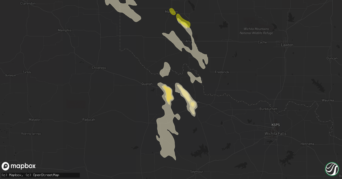 Hail map in Chillicothe, TX on June 11, 2019