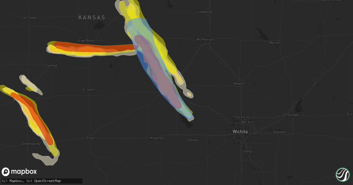Hail map in Hutchinson, KS on June 11, 2019