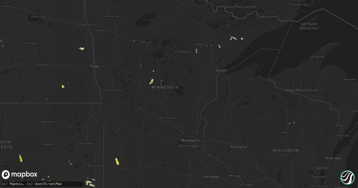 Hail map in Minnesota on June 11, 2019