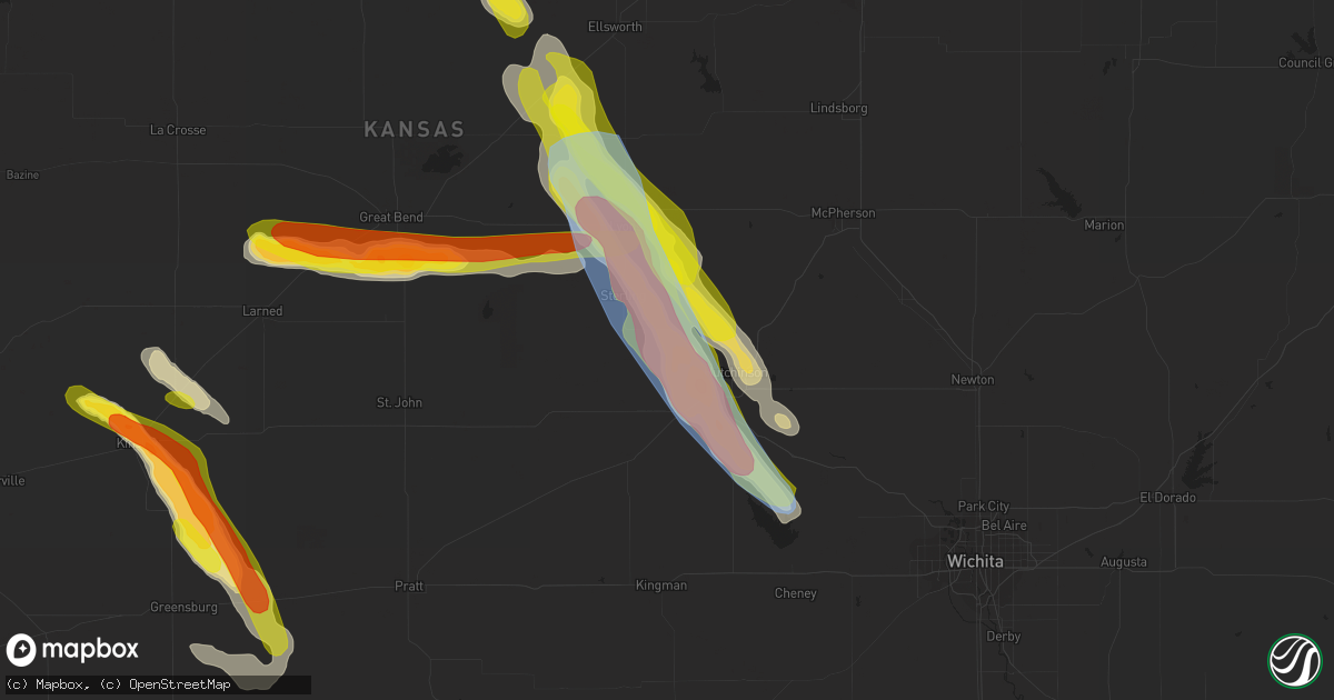 Hail map in Nickerson, KS on June 11, 2019