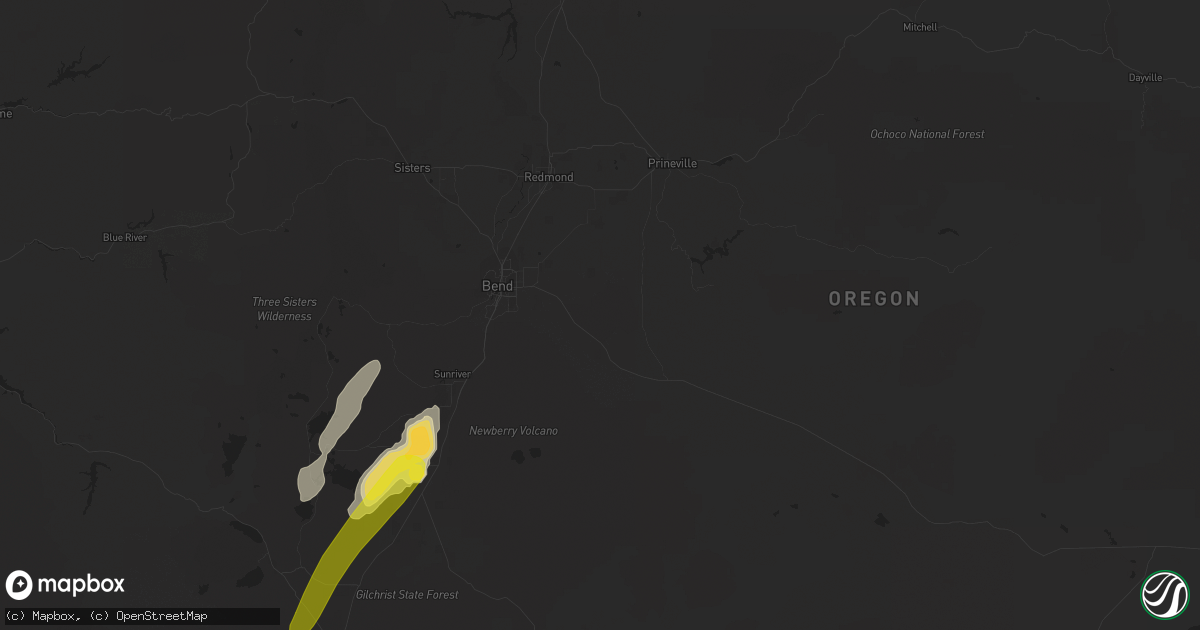 Hail map in Bend, OR on June 11, 2020