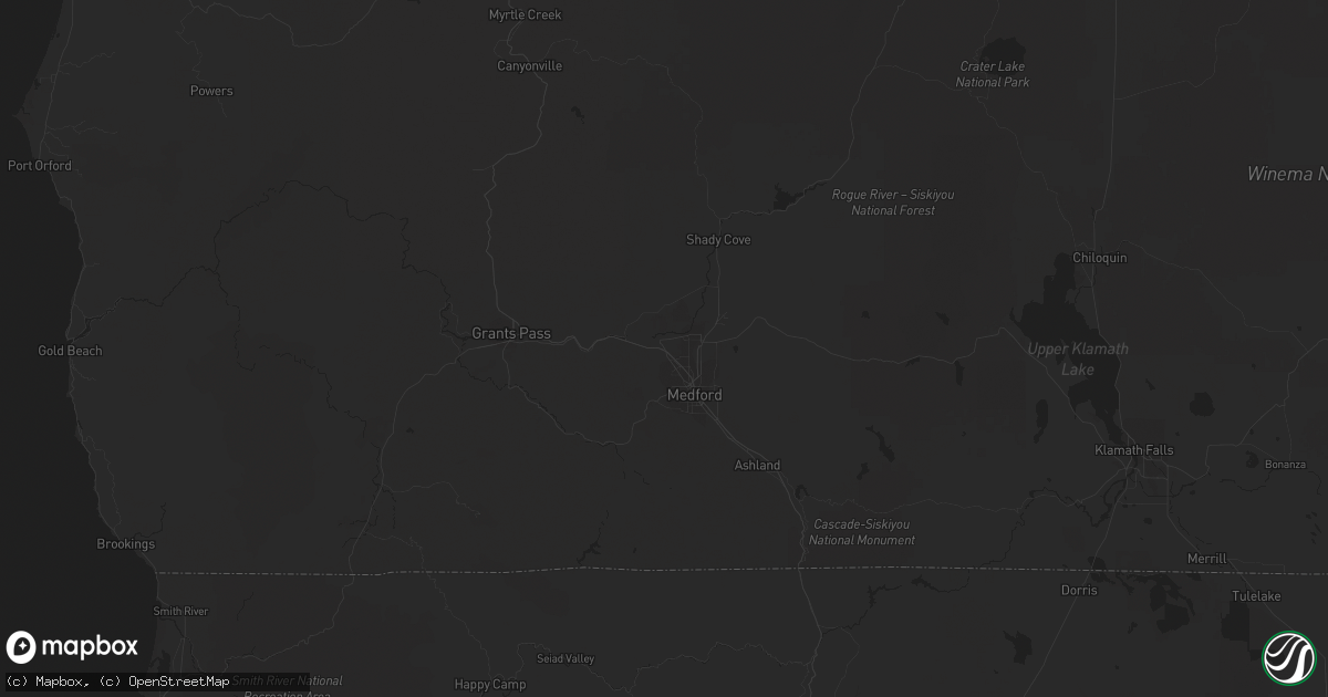 Hail map in Central Point, OR on June 11, 2020