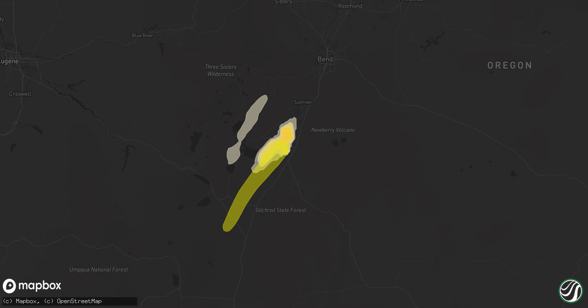 Hail map in La Pine, OR on June 11, 2020