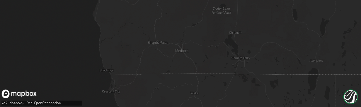 Hail map in Medford, OR on June 11, 2020