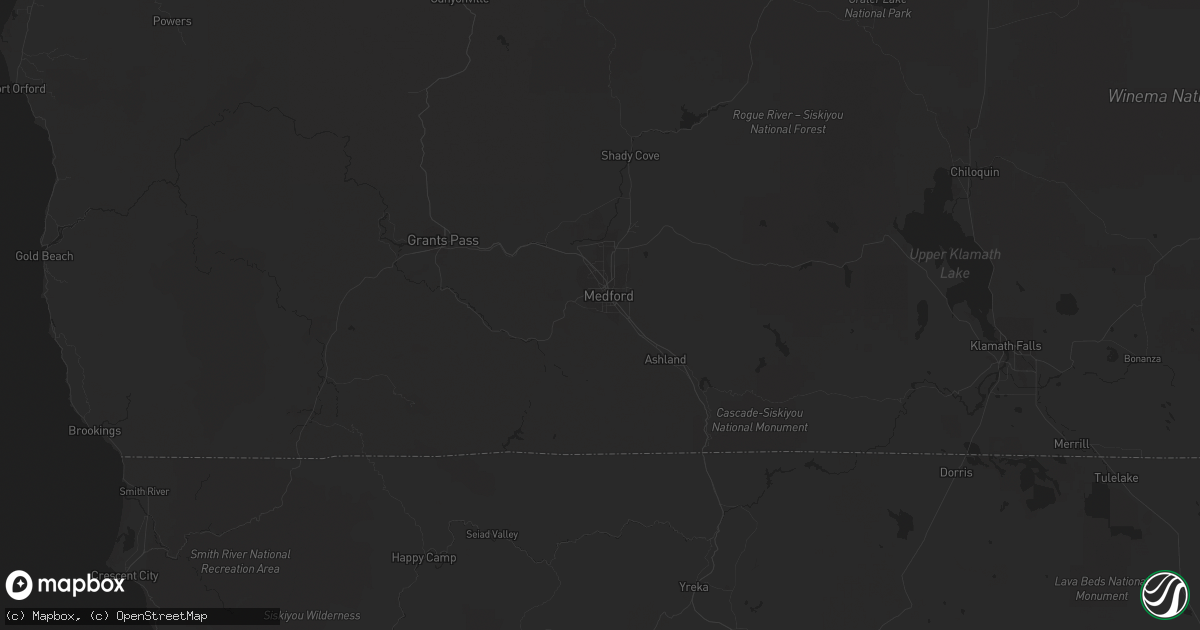 Hail map in Medford, OR on June 11, 2020