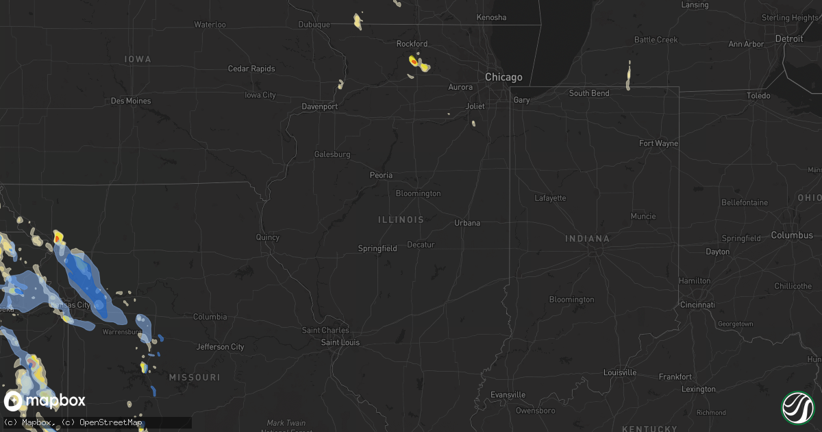 Hail map in Illinois on June 11, 2021