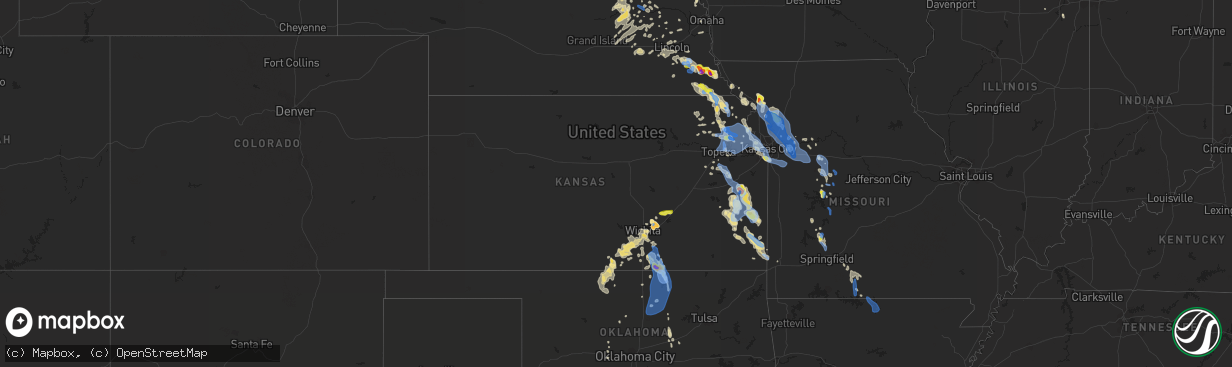 Hail map in Kansas on June 11, 2021