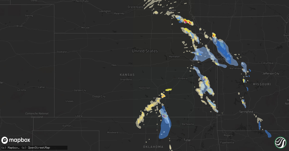 Hail map in Kansas on June 11, 2021