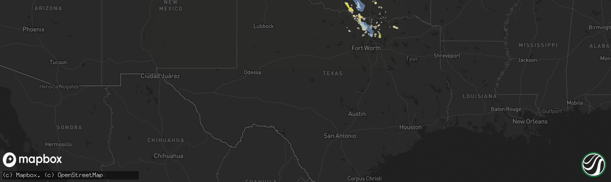 Hail map in Texas on June 11, 2021