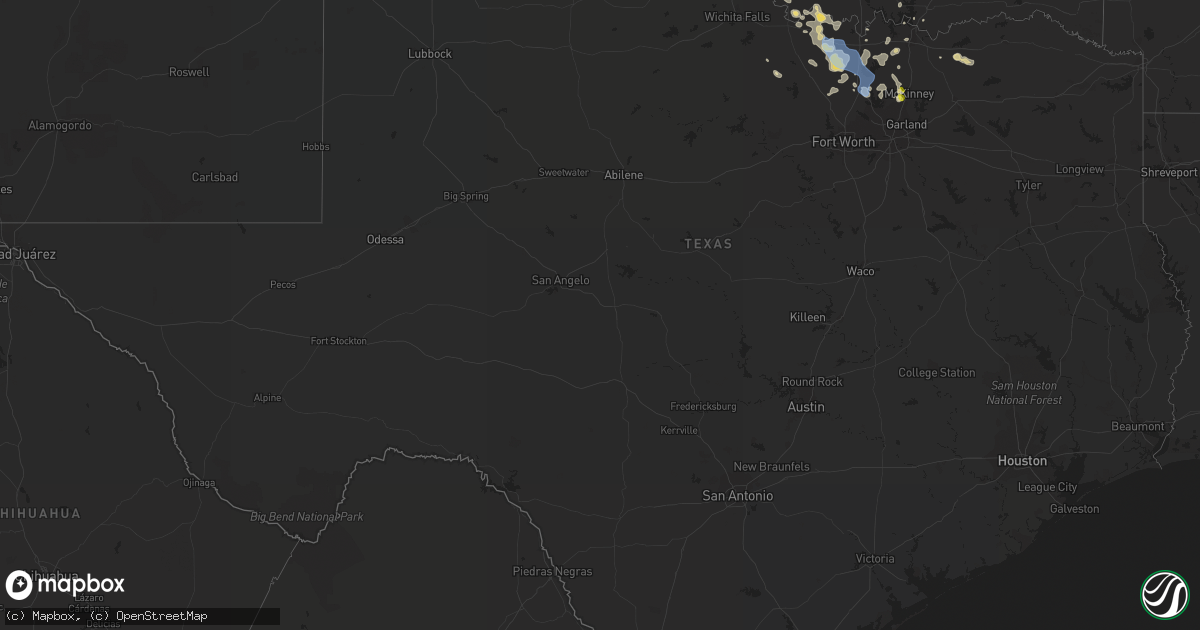 Hail map in Texas on June 11, 2021