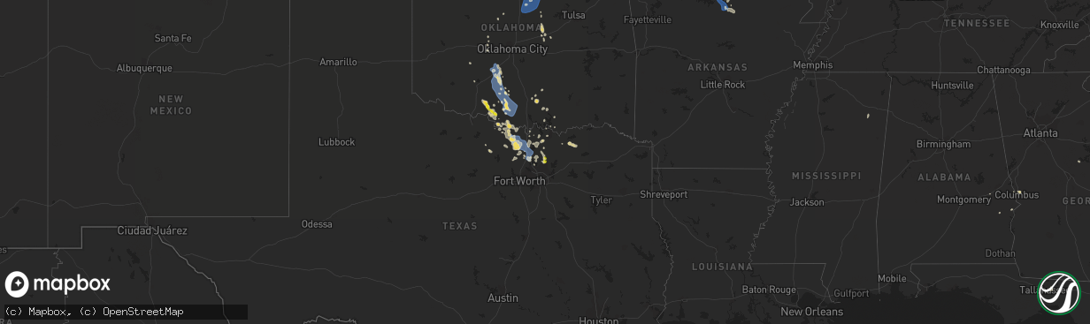 Hail map on June 11, 2021