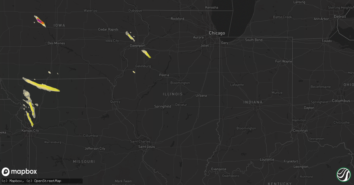 Hail map in Illinois on June 11, 2022