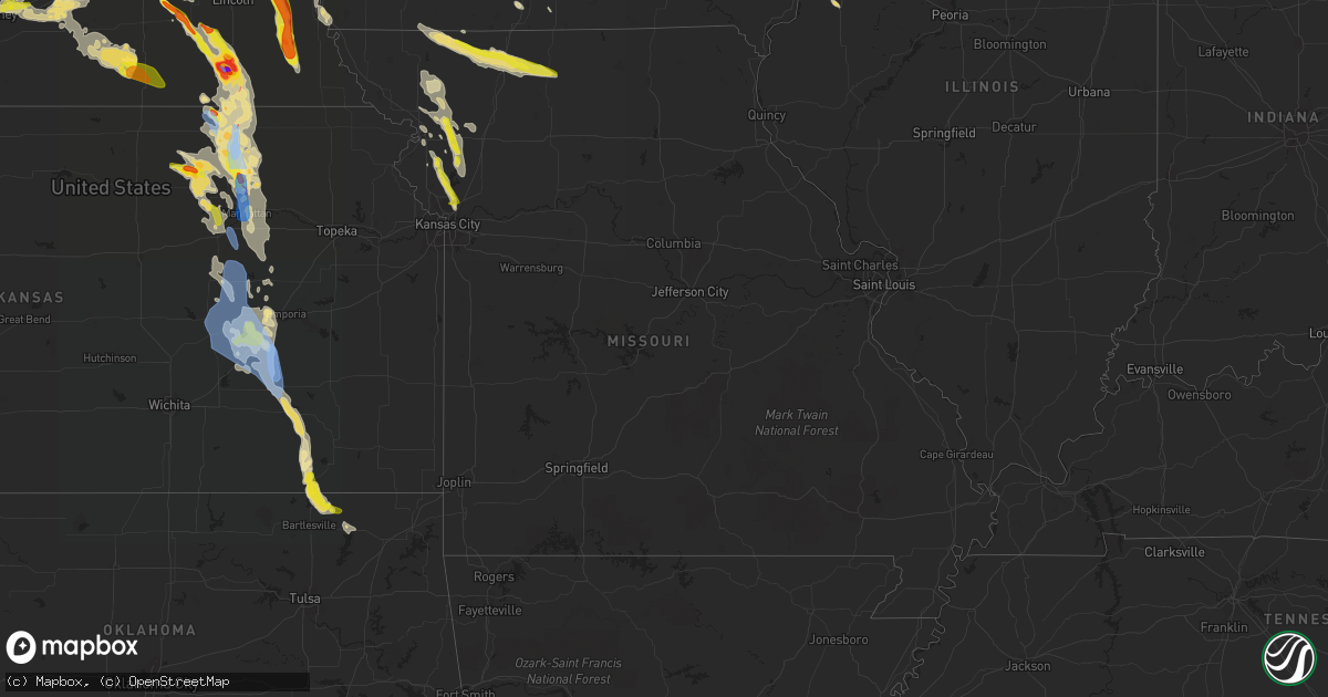 Hail map in Missouri on June 11, 2022
