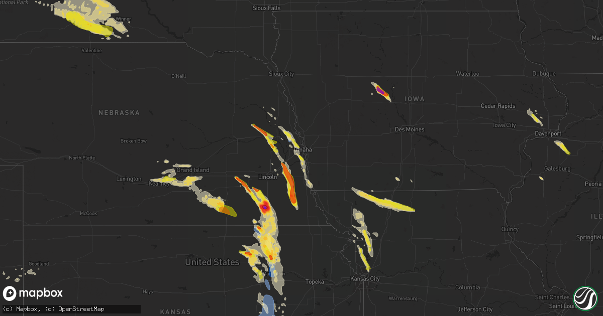 Hail map on June 11, 2022