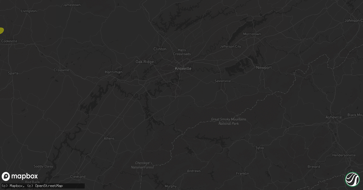 Hail map in Brush Creek, TN on June 11, 2023