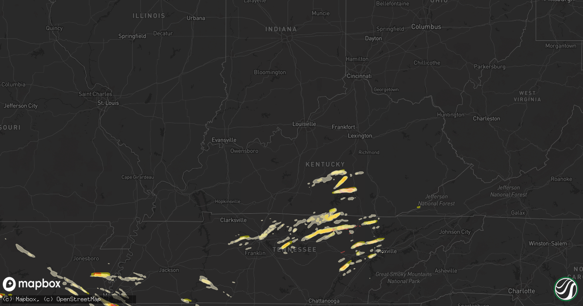 Hail map in Kentucky on June 11, 2023