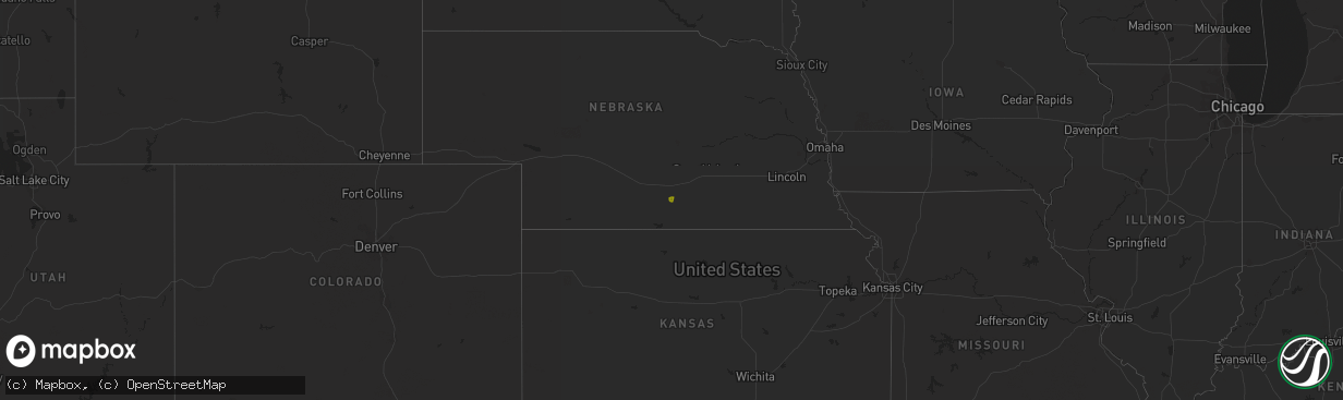 Hail map in Nebraska on June 11, 2023