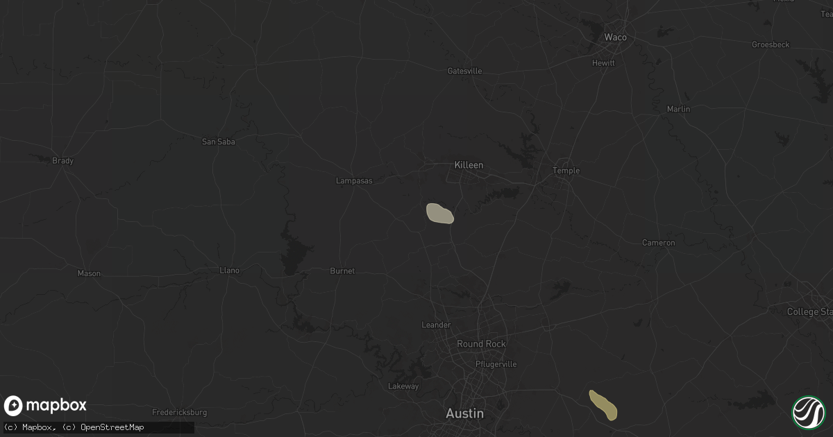 Hail map in Briggs, TX on June 11, 2024