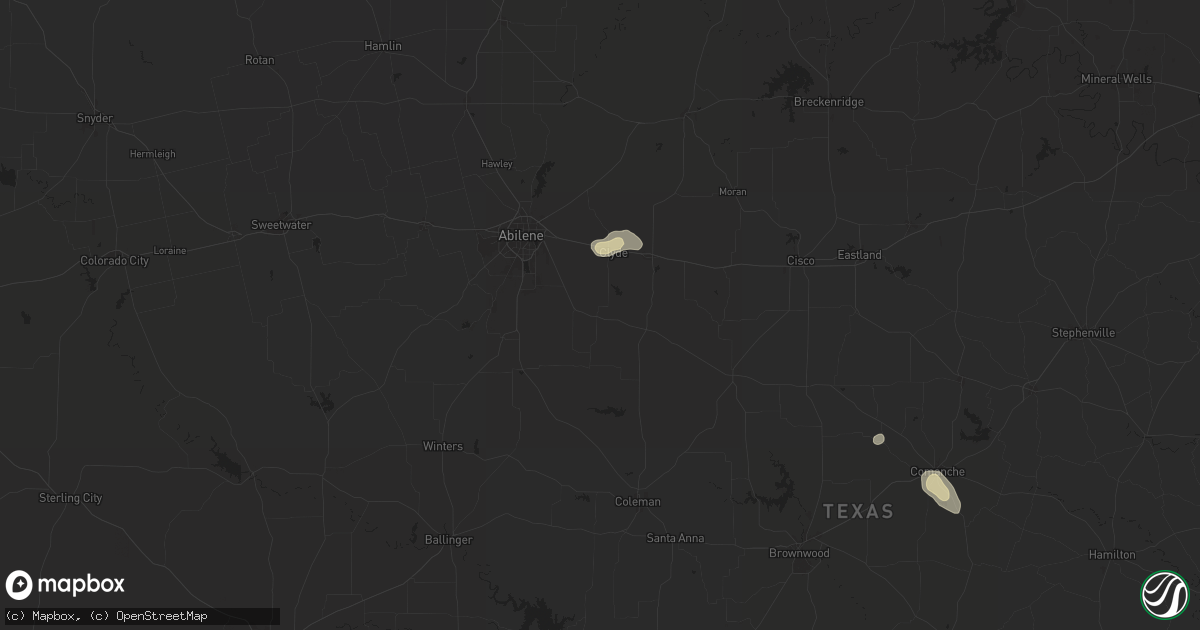 Hail map in Clyde, TX on June 11, 2024