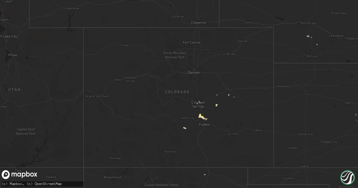 Hail map in Colorado on June 11, 2024