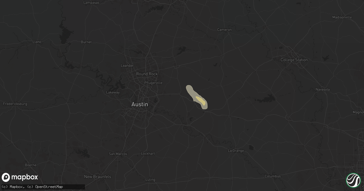 Hail map in Elgin, TX on June 11, 2024