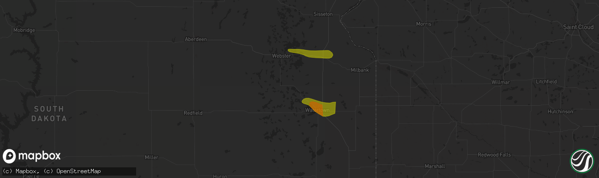 Hail map in Florence, SD on June 11, 2024