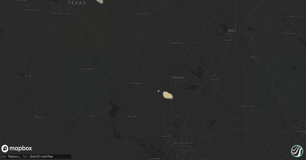 Hail map in Kempner, TX on June 11, 2024