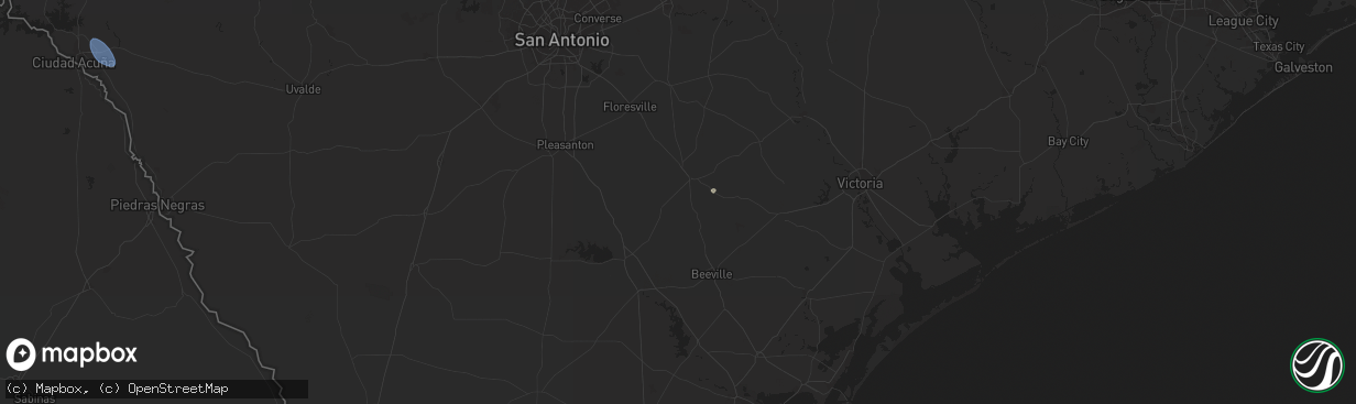 Hail map in Kenedy, TX on June 11, 2024