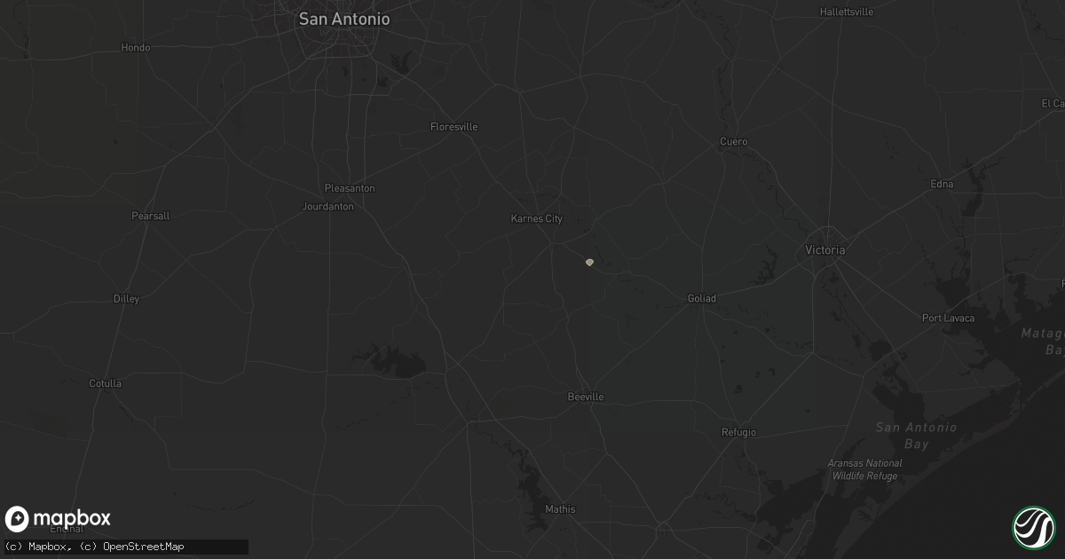 Hail map in Kenedy, TX on June 11, 2024