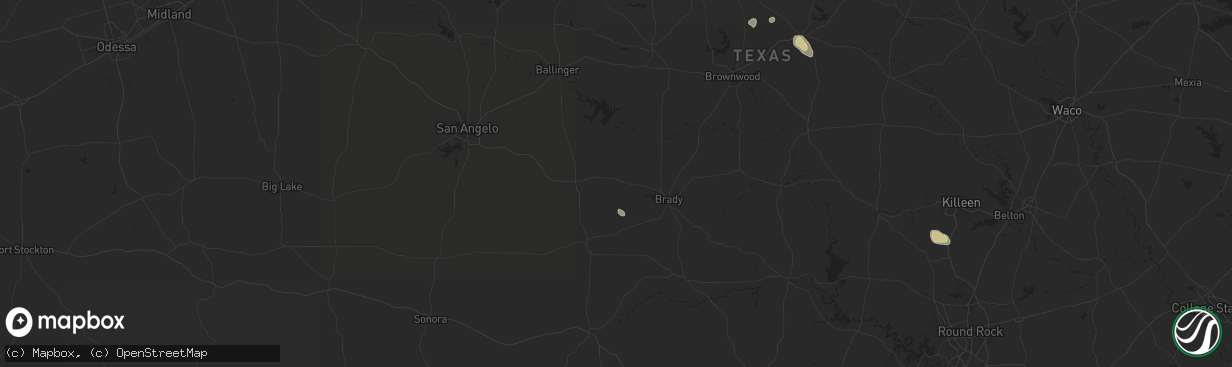 Hail map in Melvin, TX on June 11, 2024