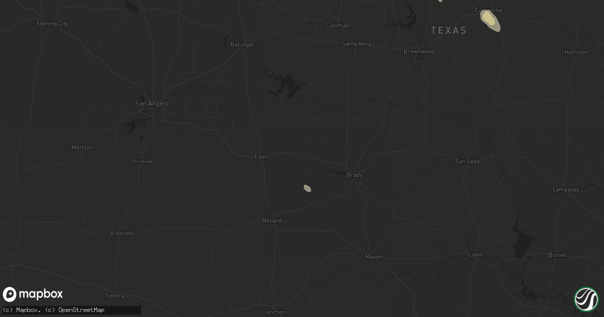 Hail map in Melvin, TX on June 11, 2024