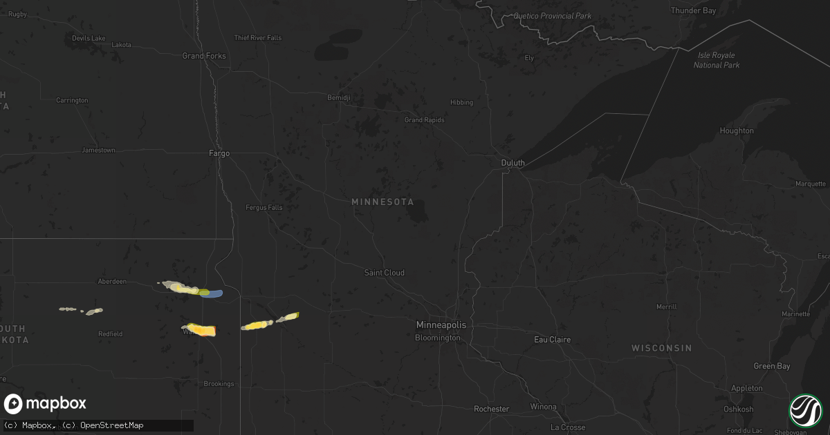 Hail map in Minnesota on June 11, 2024
