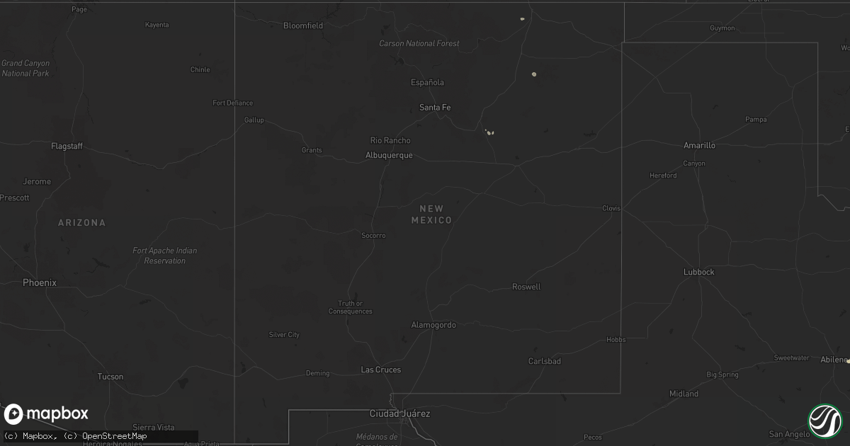 Hail map in New Mexico on June 11, 2024