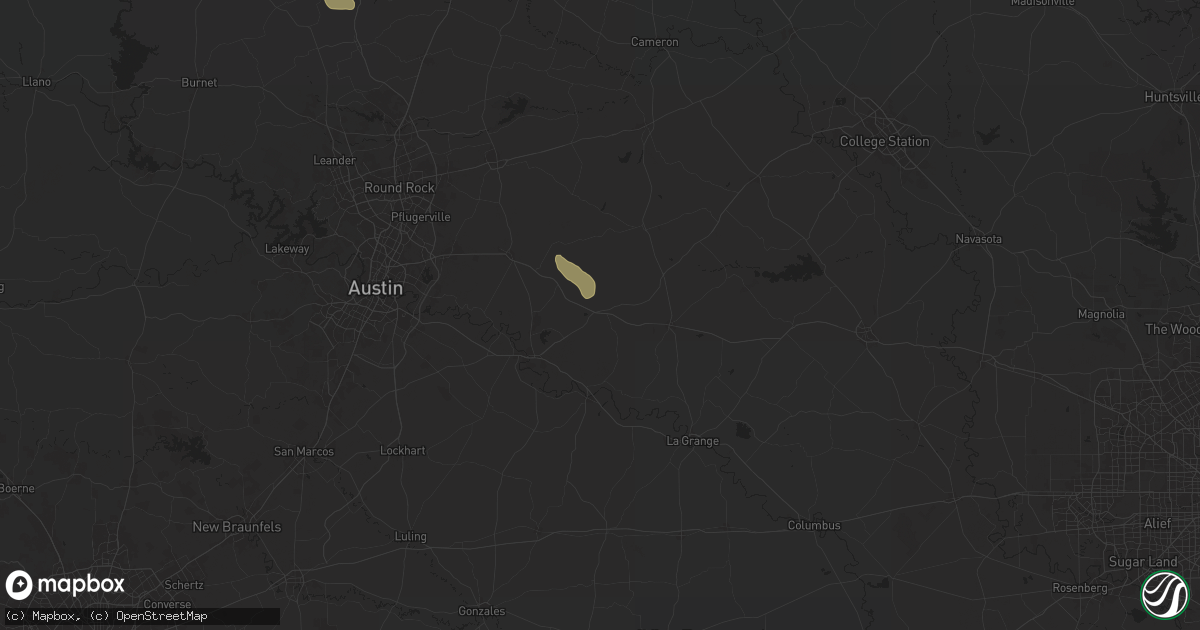 Hail map in Paige, TX on June 11, 2024
