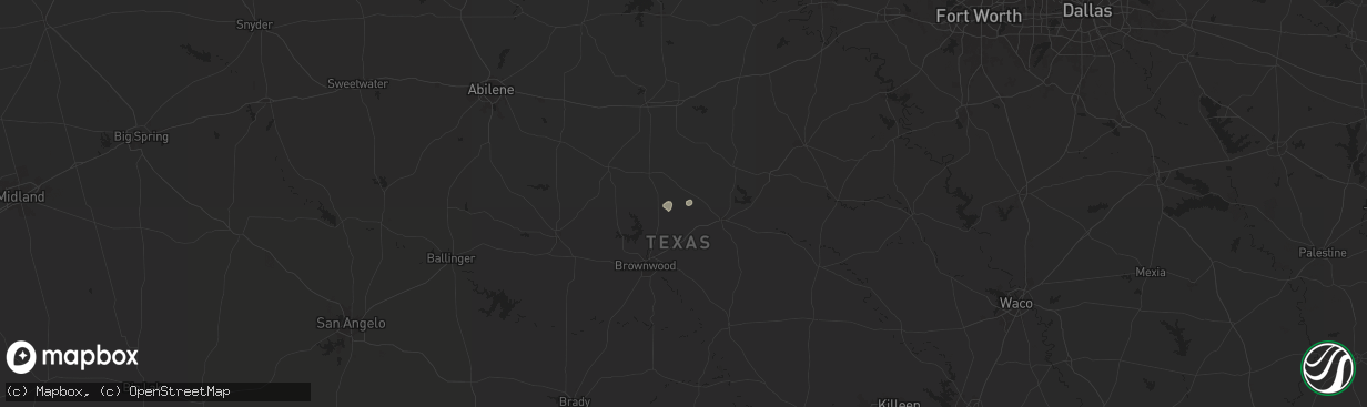 Hail map in Sidney, TX on June 11, 2024