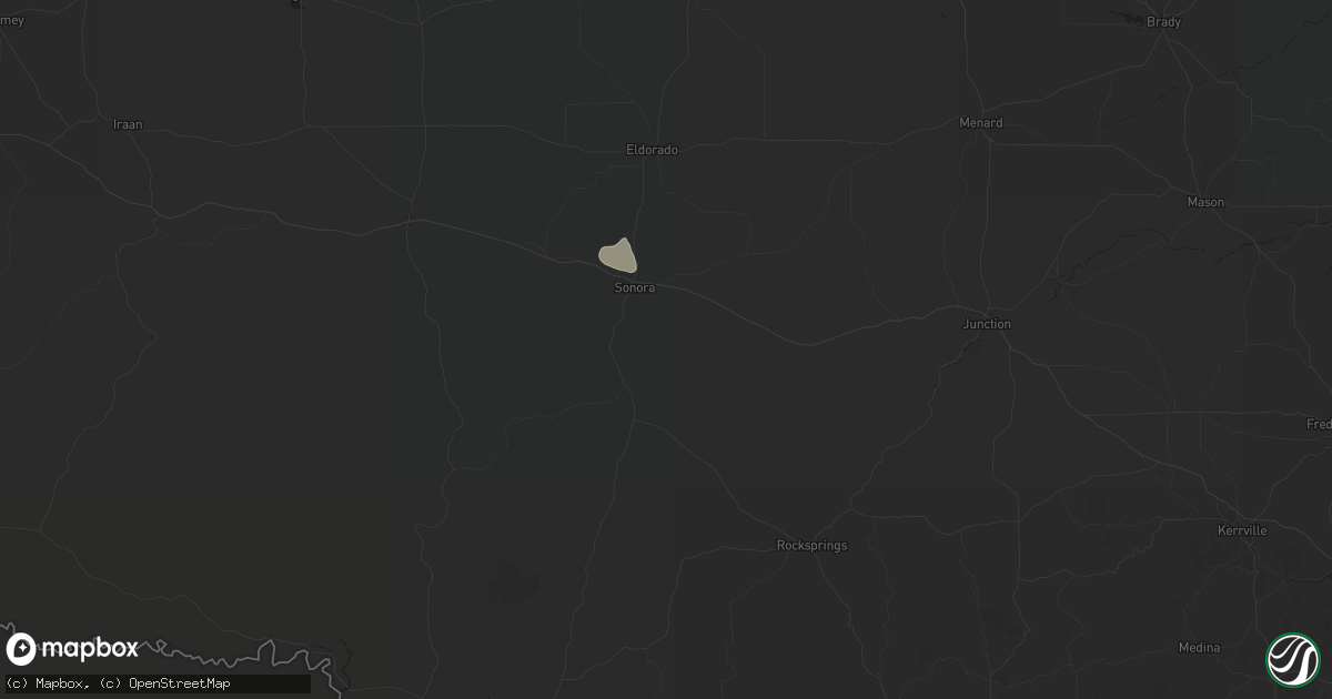 Hail map in Sonora, TX on June 11, 2024