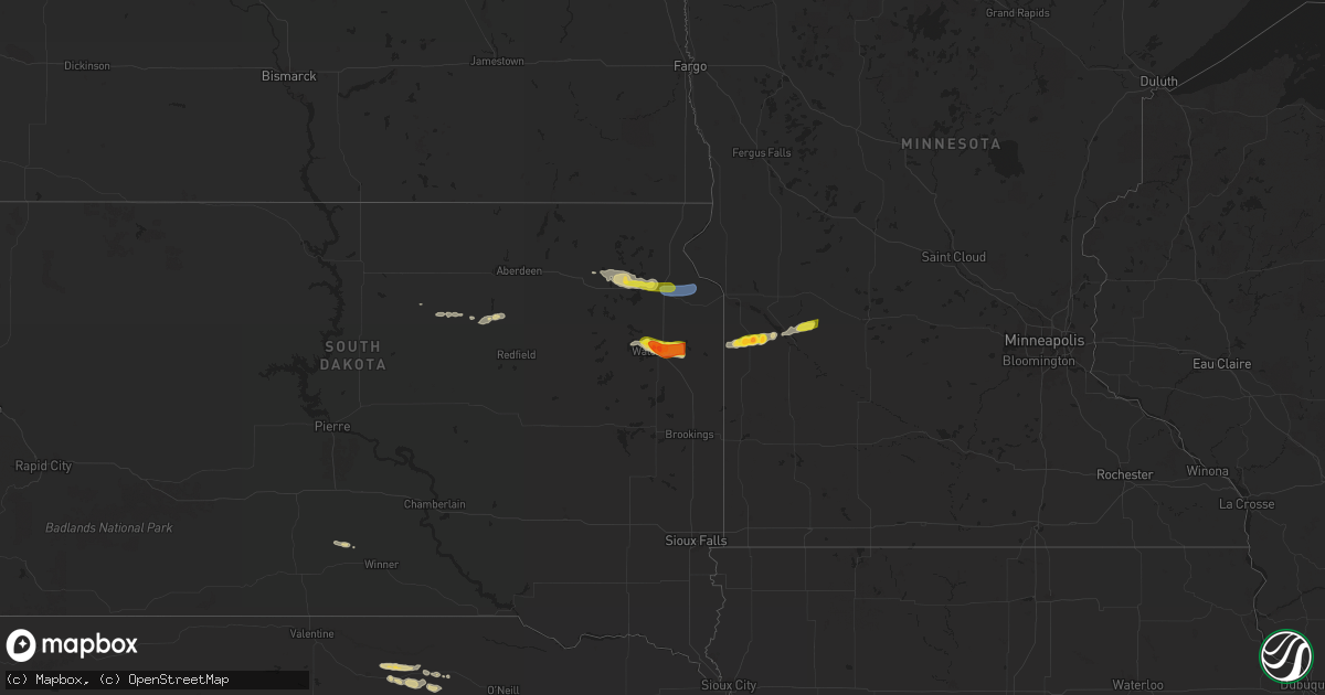 Hail map on June 11, 2024